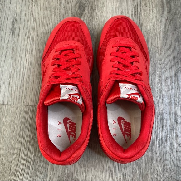 Nike Air Max 1 Premium Tonal Red Pack Mens Size 8.5 / Womens 10 Rare 875844-600 - Picture 6 of 9